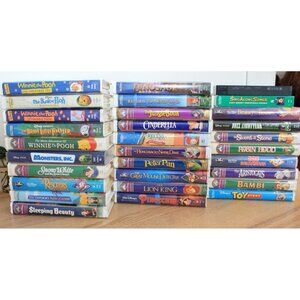 Disney Animated Movie VHS Lot of 30 NOT Tested | Most of the Classics